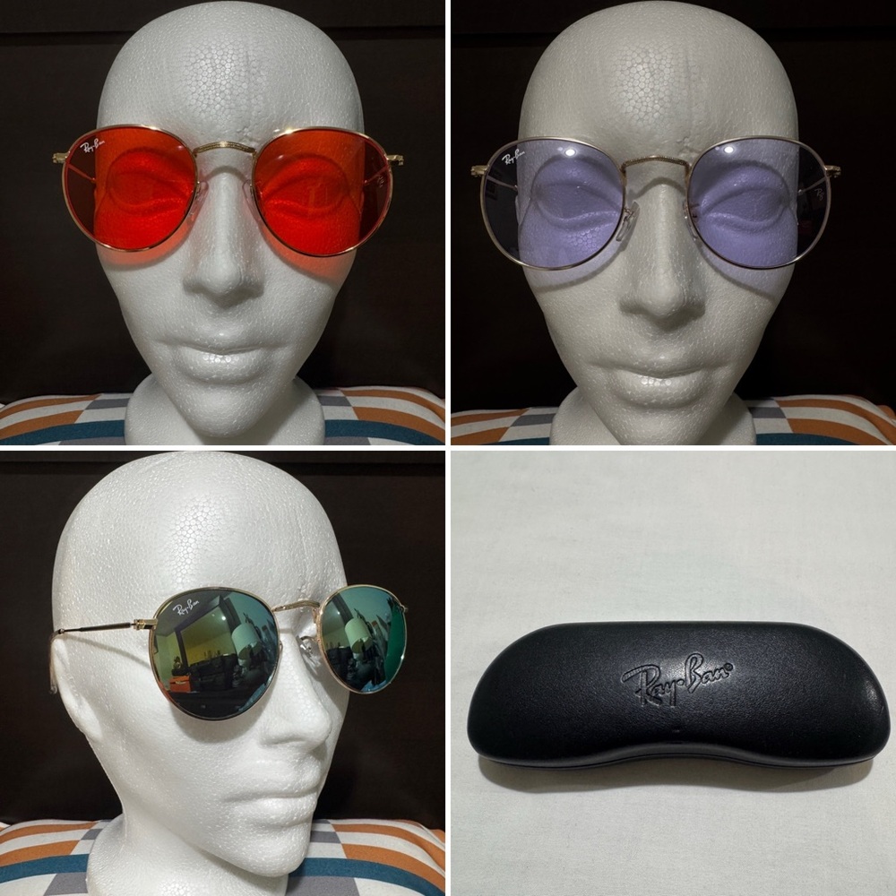 3x vintage Ray-Ban ROUND SUNGLASSES! *Estate Sale Find* FREE SHIPPING! Unisex 😎